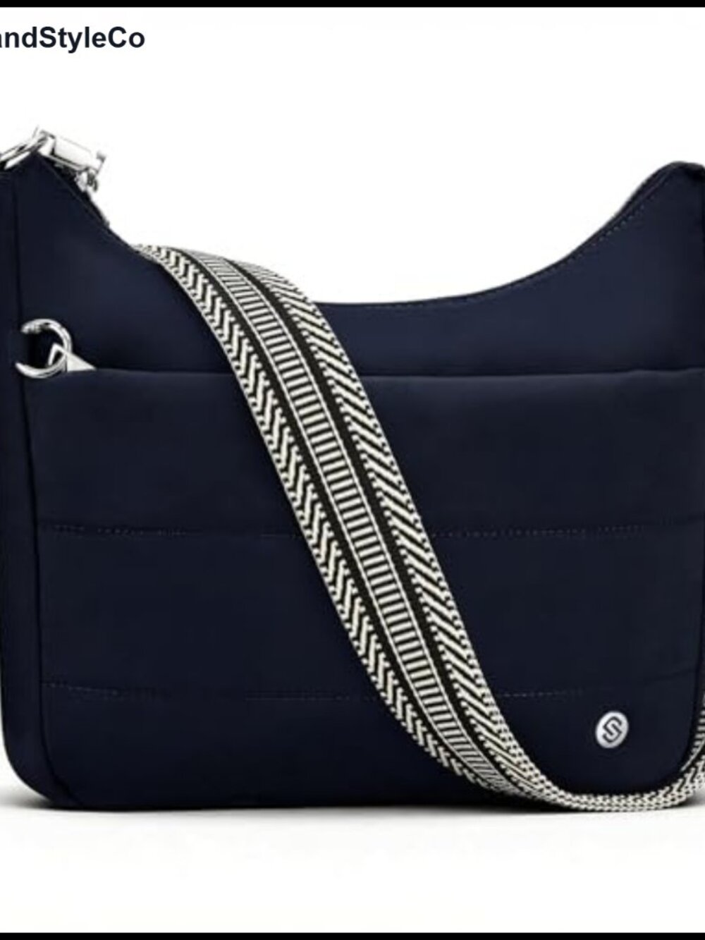 Anti Theft Crossbody Hobo Bag RFID Blocking Quilted Nylon Purse